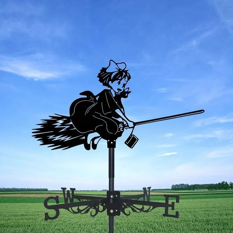 クリエイティブな五芒星型風見鶏風向計 金属製風見鶏 家庭用測定ツール