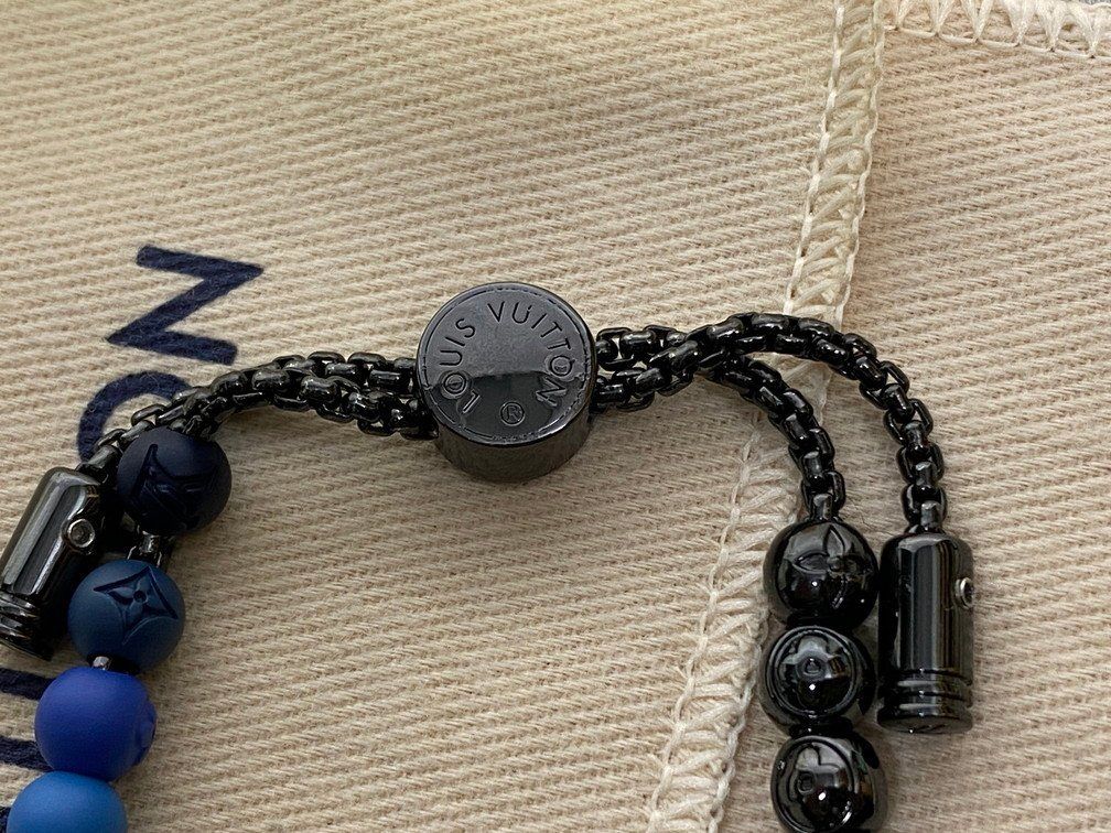 ほぼ未使用品】 LOUIS VUITTON ルイヴィトン メタル ビーズ ブラスレ  