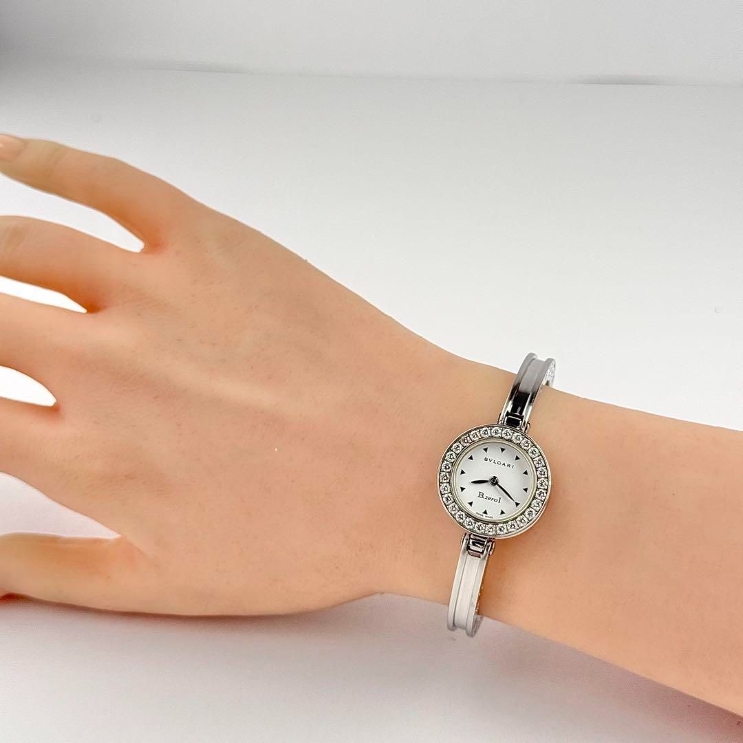 ブルガリ ビーゼロワン BZ22S ダイヤベゼル バングル 新品電池