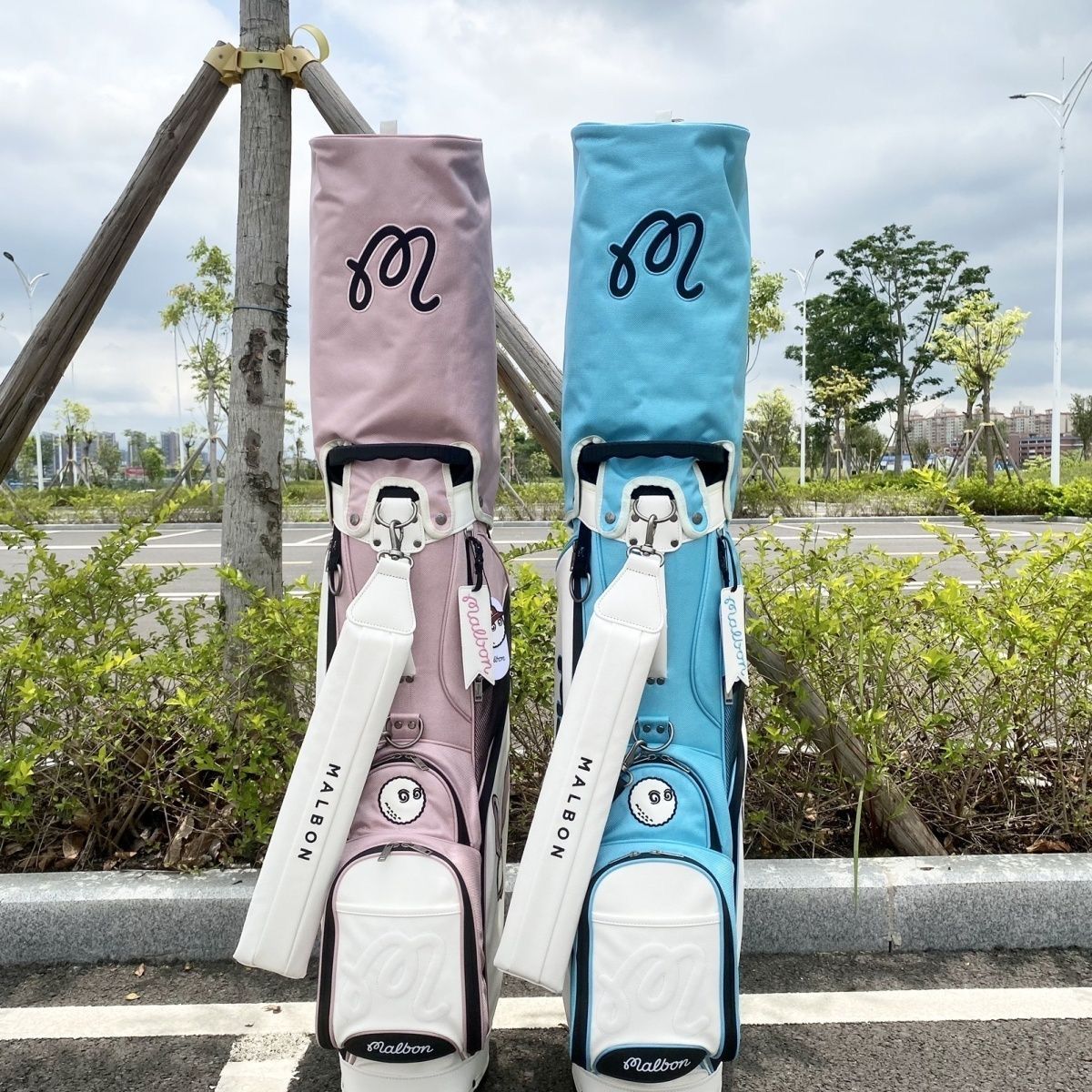 MALBON GOLF ピンク ゴルフバッグ スタンドバッグ malbon golf