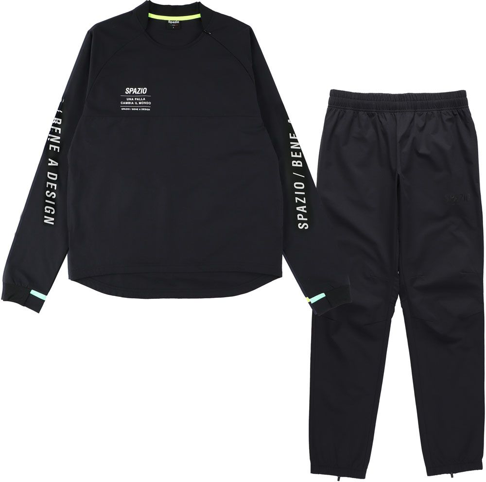 スパッツィオ Spazio フットサル Jr.ピステジャージ GE-0837 GE0837 02 ブラック