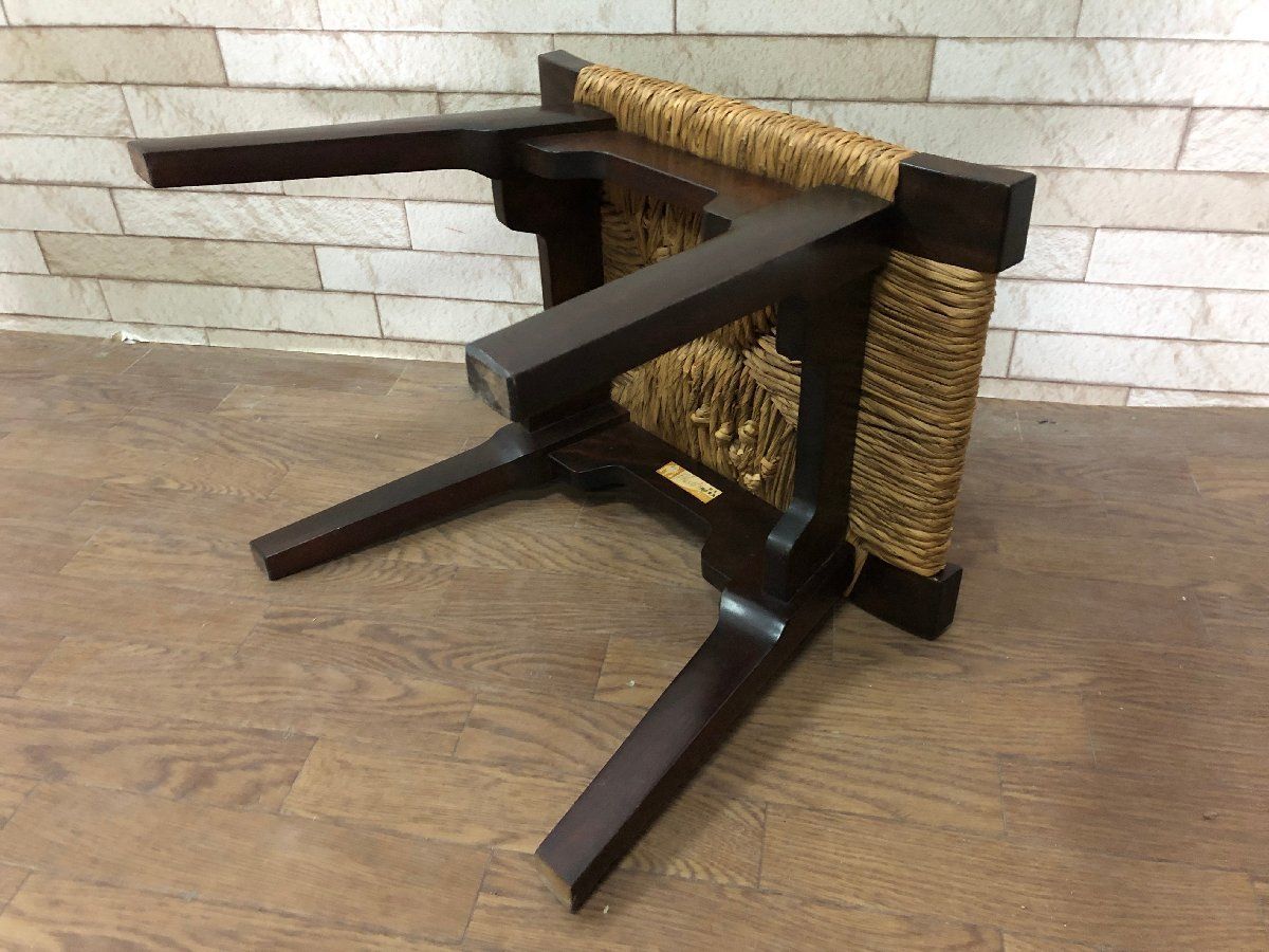 松本民芸家具 #514型 ラッシスツール① ミズメザクラ 水目桜 藺草 伝統工芸 松本民芸家具 #514型 ラッシスツール① ミズメザクラ 水目桜 藺草 伝統