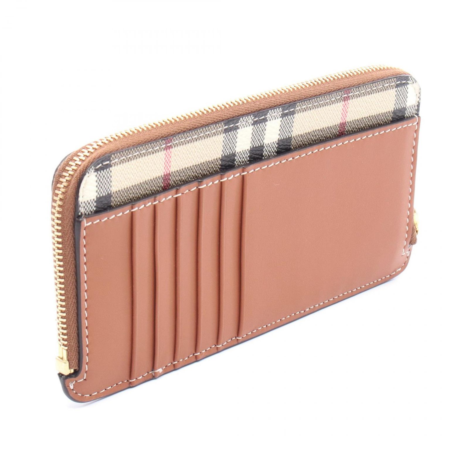 未使用品】バーバリー ヴィンテージチェック 長財布 メンズ ウィメンズ バーバリー BURBERRY コインケース ロング 8094447 ベージュ  レザー ラウンド長財布 レディース 新品 バーバリー コインケース（小銭入れ） 財布 メンズ レディース ヴィンテージチェック アーカイブ ...