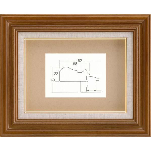 油絵用 額縁 木製フレーム 7735 サイズ F3号 チーク