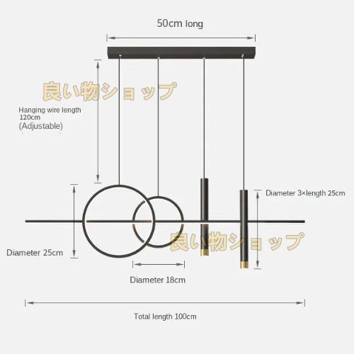 ペンダント ライト LED 照明 吊り下げ ランプ インテリア 装飾 ダイニング モダン デザイン ハンギング 芸術 おしゃれ 輪 直線 全２カラー WWW_USTAUSTRALIA_COM_AU