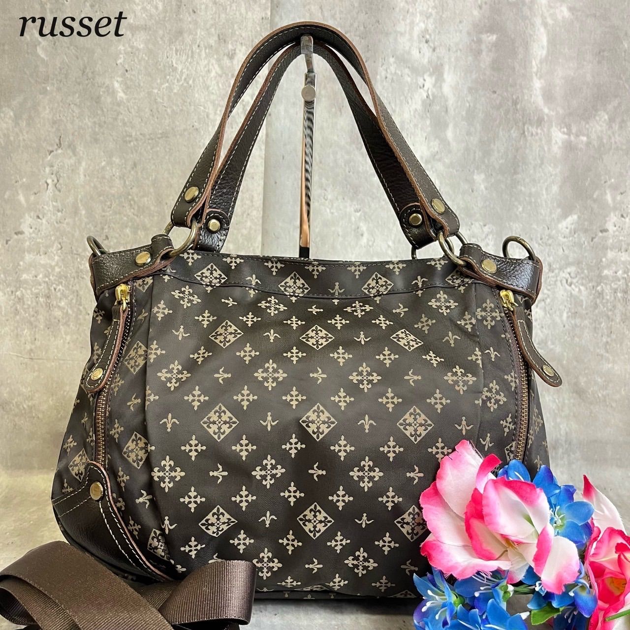russet ラシット モノグラム柄 トートバッグ ナイロン素材