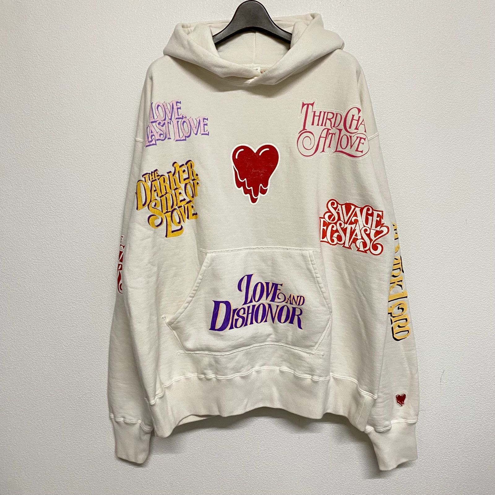 EMOTIONALLY UNAVAILABLE エモーショナリー アンアベイラブル 白 ホワイト パーカー フーディー 長袖 トップス XLサイズ