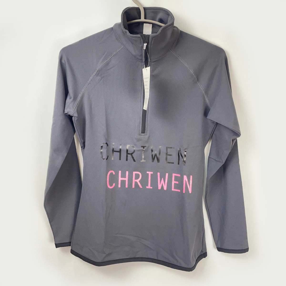 クリューベン Chriwen Casy ストレッチ ハーフジップ 長袖 ライディング トレーニングシャツ グレー CW-20-C レディース 乗馬 馬術