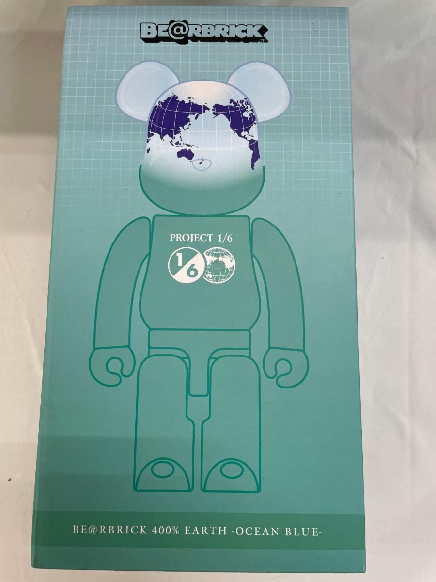 未開封 BE@RBRICK EARTH 1000% ベアブリック アース 未開封】BE@RBRICK-ベアブリック EARTH(OCEAN BLUE) 400% 1/6