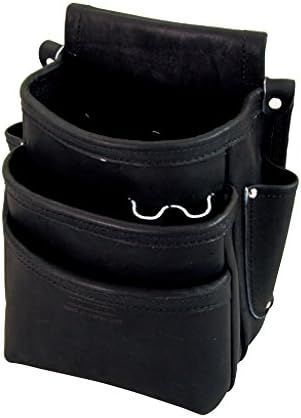 ニックス KB-301DDSP 腰袋3段総グローブ革フチ/ブラック ◆新品❗️ KNICKS】ニックス KB-301DDSP グローブ革 コンピ革 3段腰袋