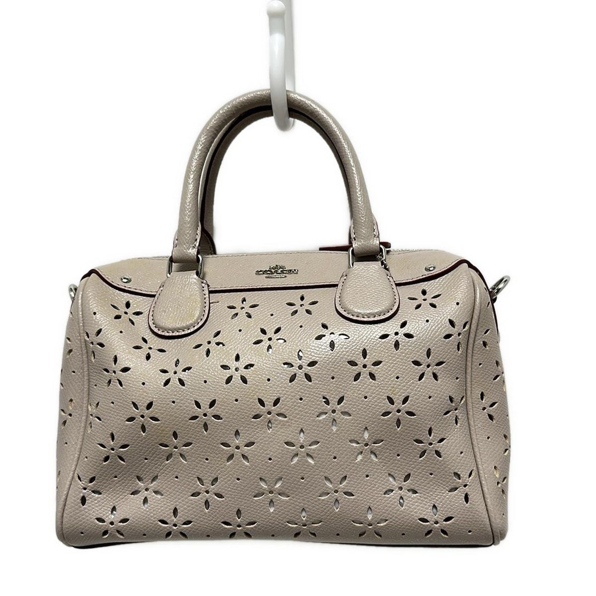 美品 COACH コーチ レザー スエード 2way ハンドバッグ グレージュ 美品 コーチ COACH ハンドバッグ ショルダーバッグ 2way