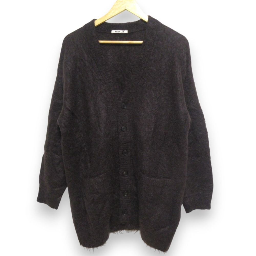 美品 22AW AURALEE オーラリー BRUSHED SUPER KID MOHAIR KNIT モヘア  