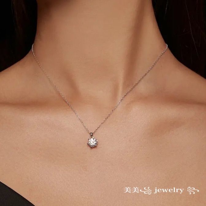 MO45 最高品質 モアサナイト ネックレスプラチナ 18K 2CT 2ct 2