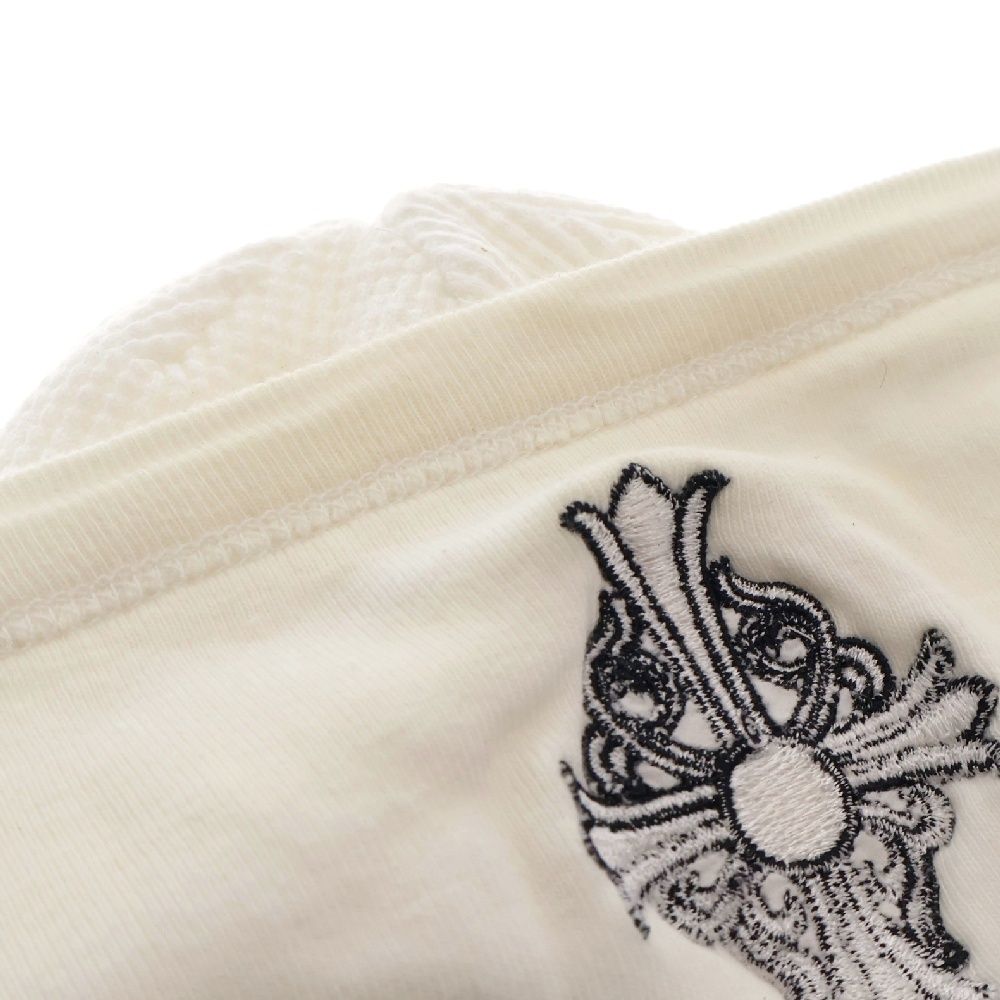 CHROME HEARTS クロス刺繍 サーマル ビーニー ホワイト CHROME HEARTS