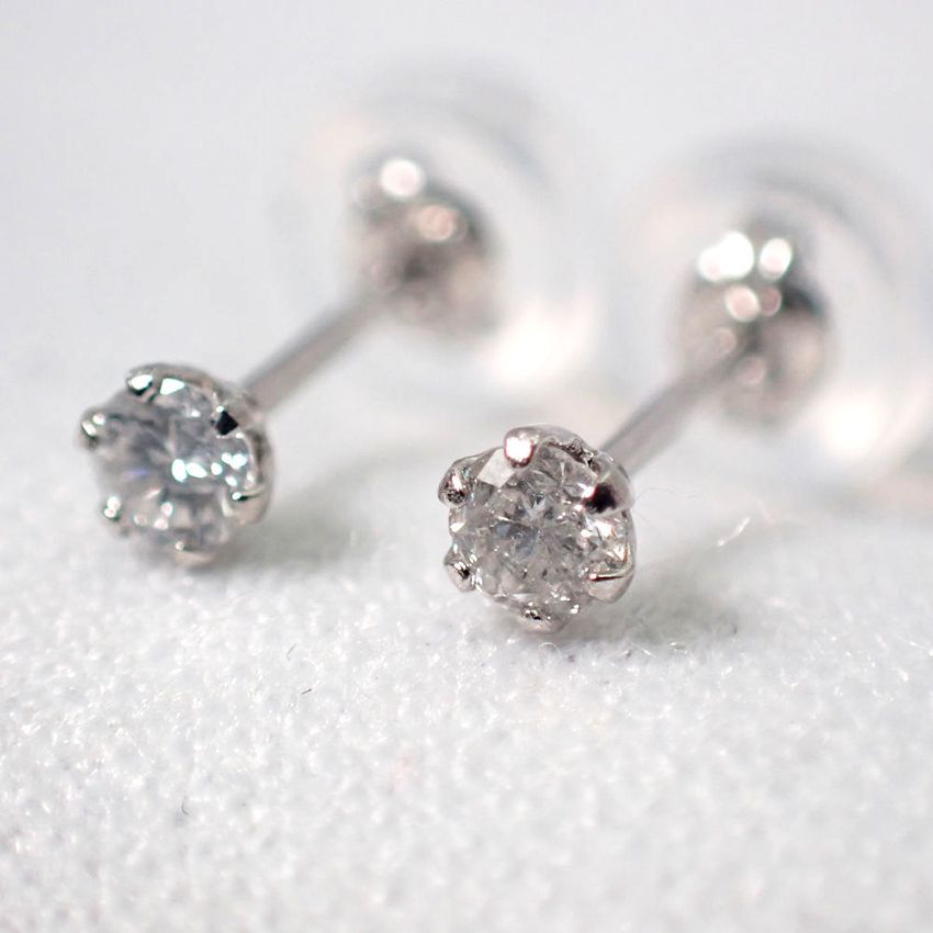 新品】PT900 ダイヤモンド ピアス 0.05ct、0.05ct[i2-4］ - メルカリ