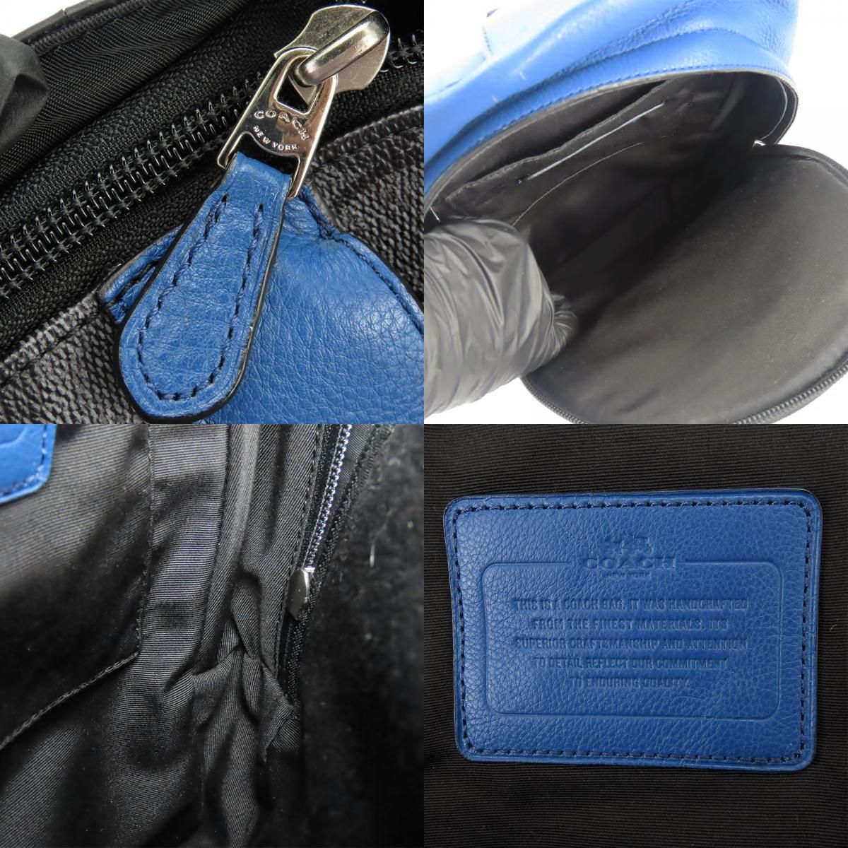 中古】 コーチ ショルダーバッグ F72043 シグネチャー レザー PVC 