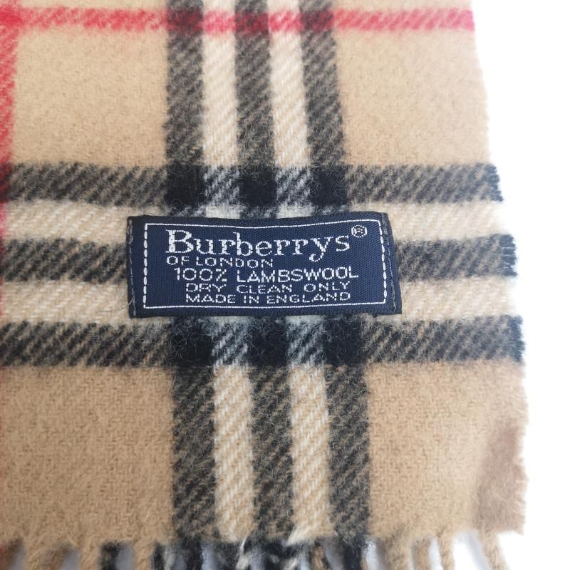 美品 イングランド製 バーバリー マフラー ノバチェック BURBERRY バーバリー マフラー ノバチェック ウール マフラー