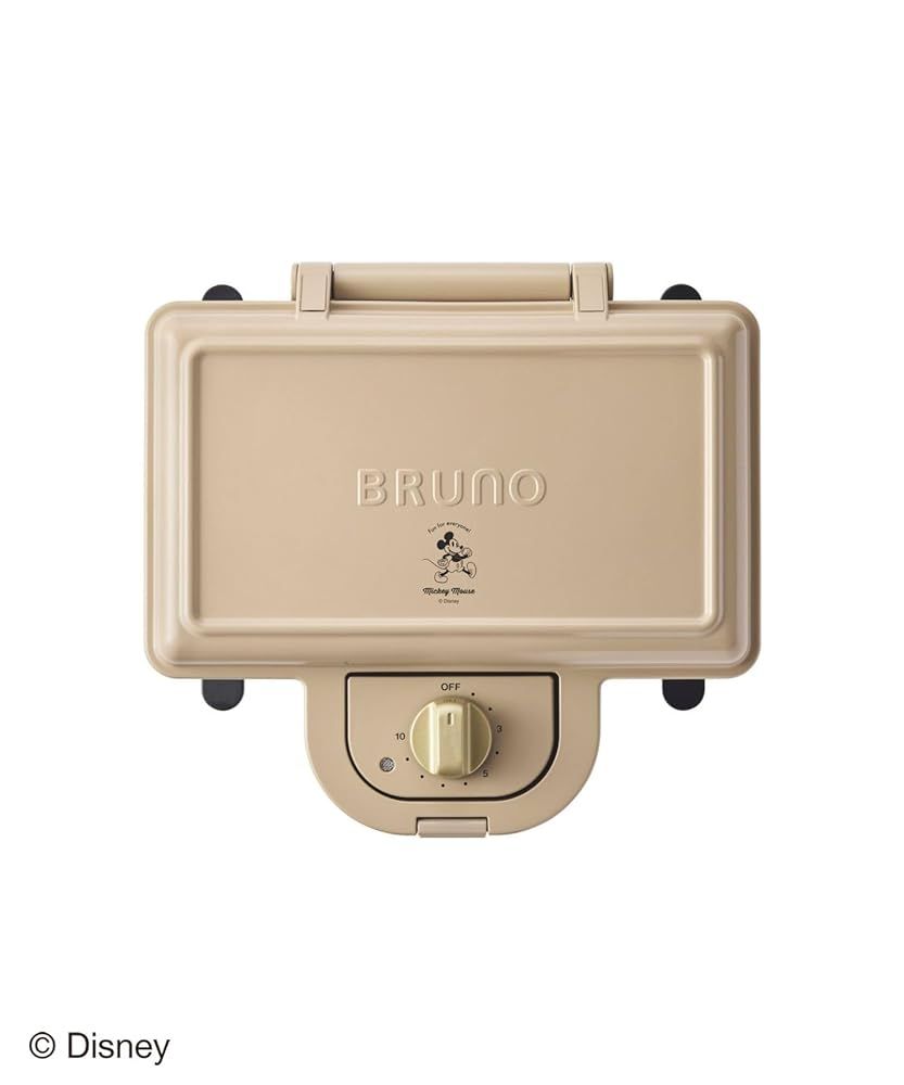 BRUNO ブルーノ DISNEY ディズニー ホットサンドメーカー ダブル 電気 耳まで焼ける プレゼント ギフト 人形焼き かわいい ミッキー ベージュ BOE136-BE