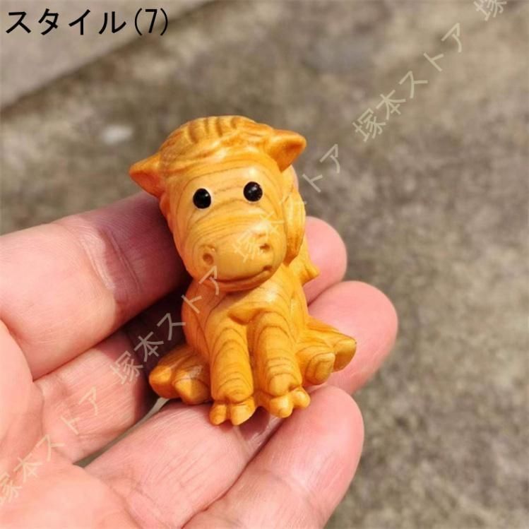 2❣️木製 起き上がりこぼし 牛 うし 色違い2個 ハウスセット