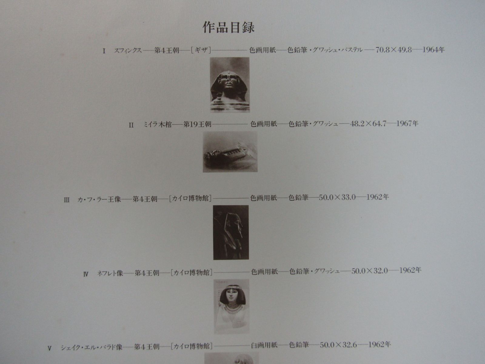 杉山寧素描エジプト・全12枚限定販売品・1981年文藝春秋刊 杉山寧素描エジプト・全12枚限定販売品・1981年文藝春秋刊