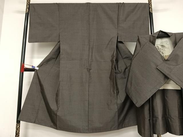 平和屋着物●男性 本場村山大島紬 アンサンブル 亀甲絣 正絹 AABA5041np
