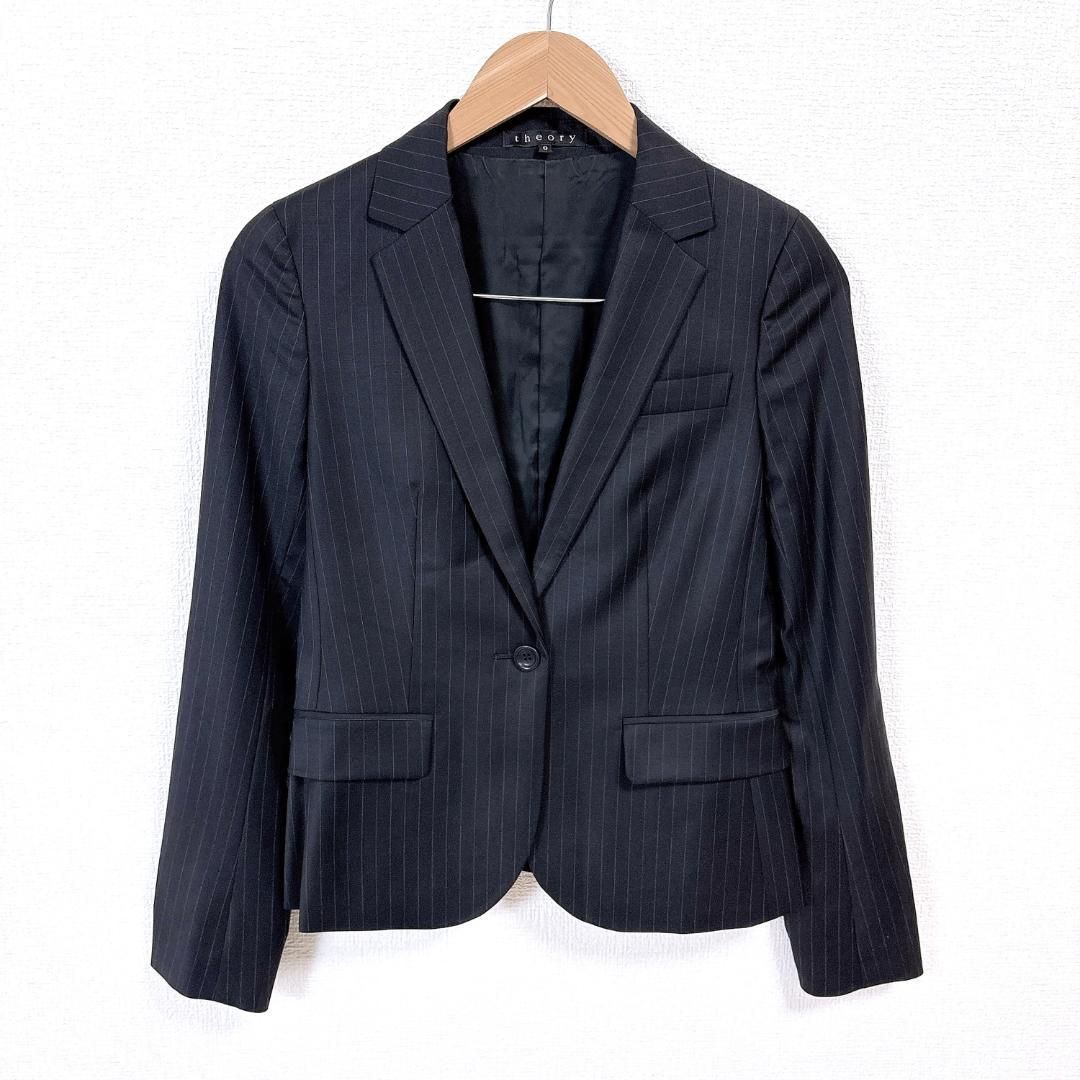 美品】セオリー スーツセット ジャケットO パンツXO ストライプ