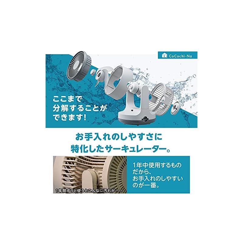 ドウシシャ サーキュレーター CIRKILATOR 14cm 分解して水洗い可能 風量5段階 適応畳数〜8畳 (ピュアホワイト 14cm) ドウシシャ サーキュレーター CIRKILATOR 14cm 分解して水洗い可能
