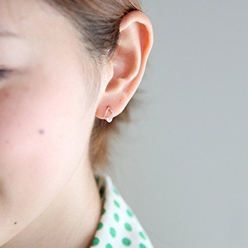 キュービックジルコニア canal4℃ カナルヨンドシー K10ピンクゴールド PG ピアス 151136153117