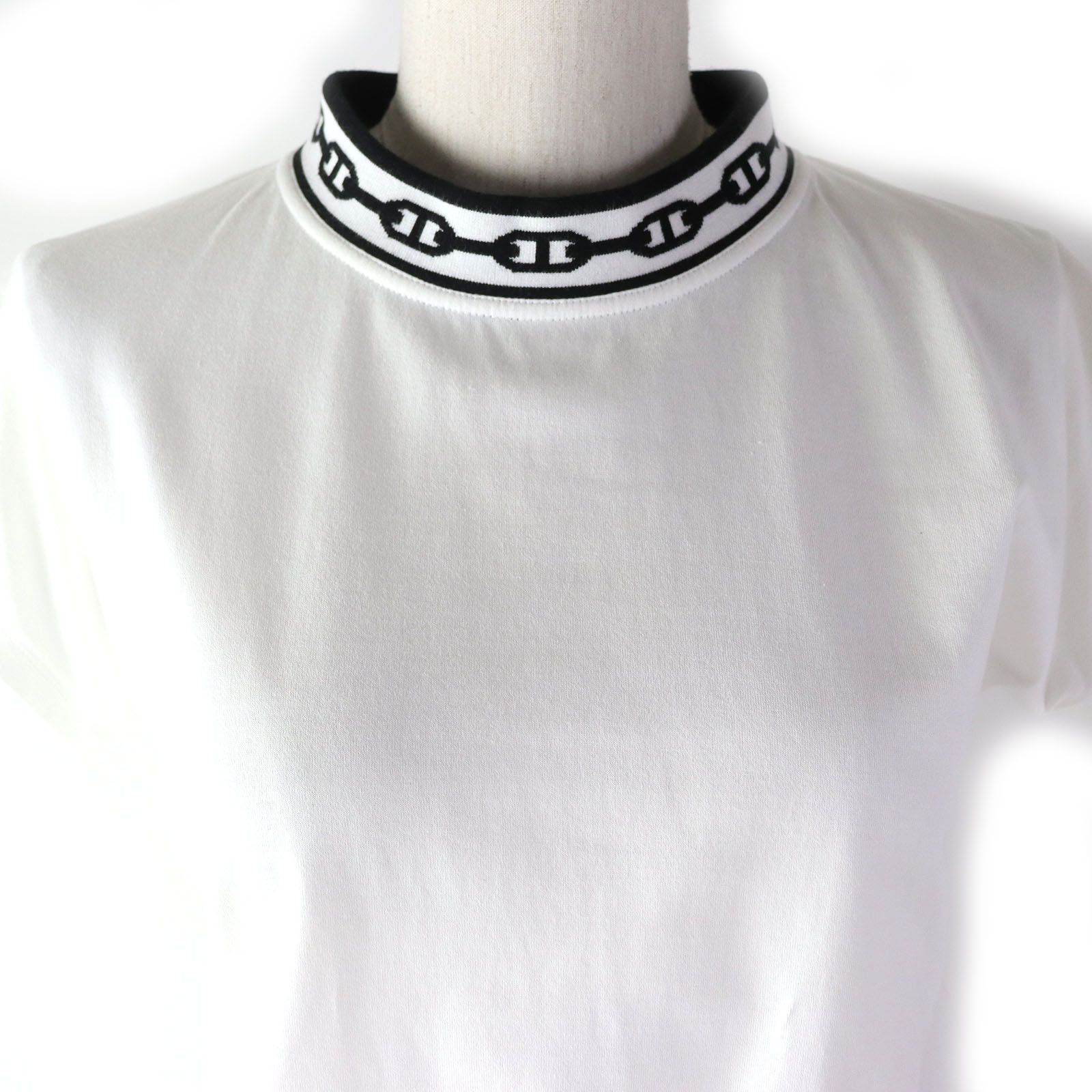 極美品△HERMES エルメス 21AW コットン100％ シェーヌダンクル 半袖T  