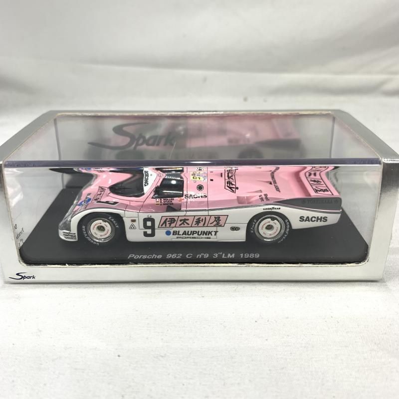 中古】Spark 1/43 ミニカー 962C #9 富士 1989 伊太利屋 Spark Porsche