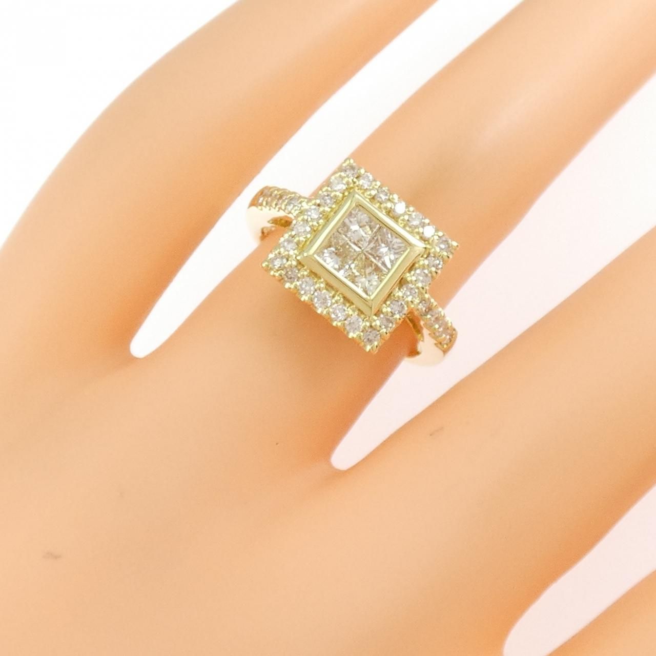 k18ダイヤモンドリング1.00ct 天然ダイヤモンド リング 一粒 石 1.0ct K18 イエローゴールド 1