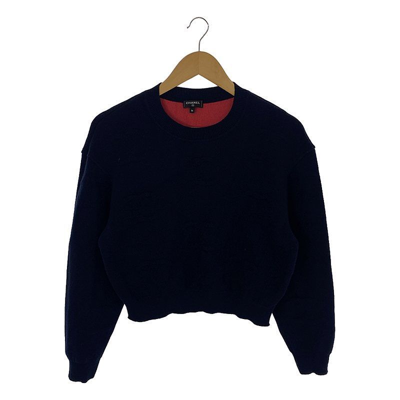 GUCCI / グッチ | P70525K / カシミヤ ココマーク ロゴ クルーネック ニット プルオーバー | S | ネイビー | レディース GUCCI / グッチ | P70525K / カシミヤ ココマーク ロゴ クルーネック