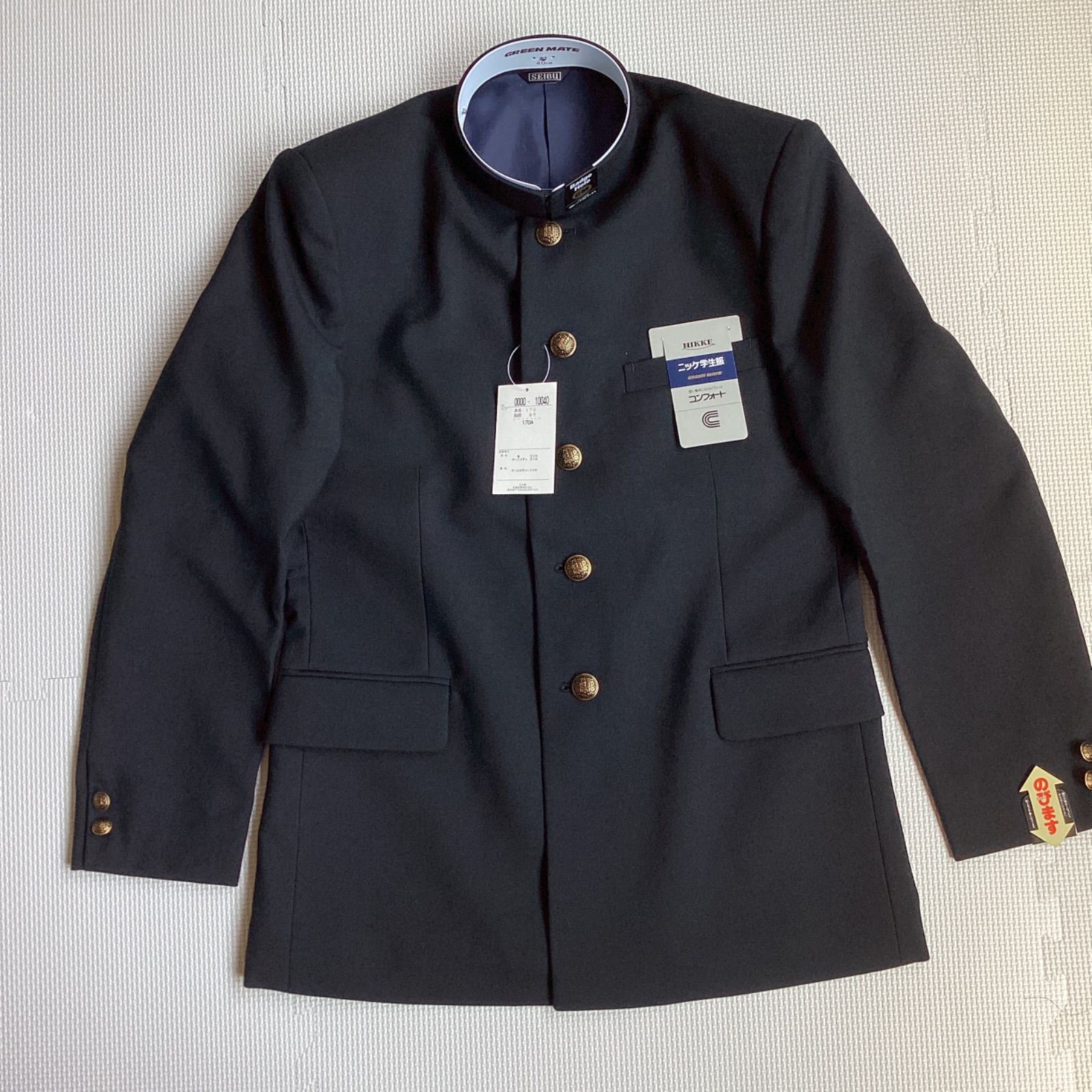 男子 学生服 170A 襟カラー 10040 学生 学ラン 詰襟 新品未使用