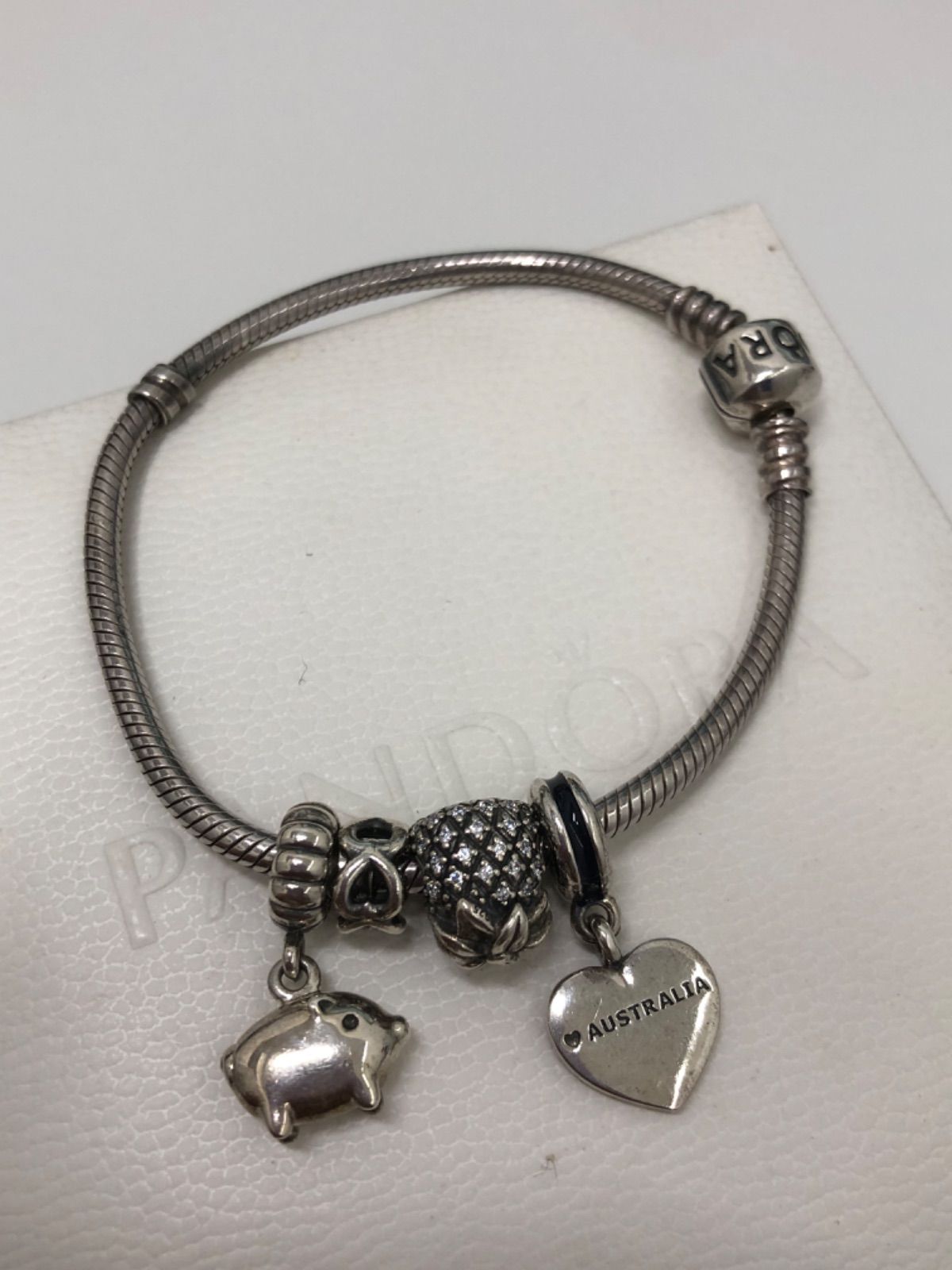 Pandora パンドラ チャーム4個付き シルバー ブレスレット