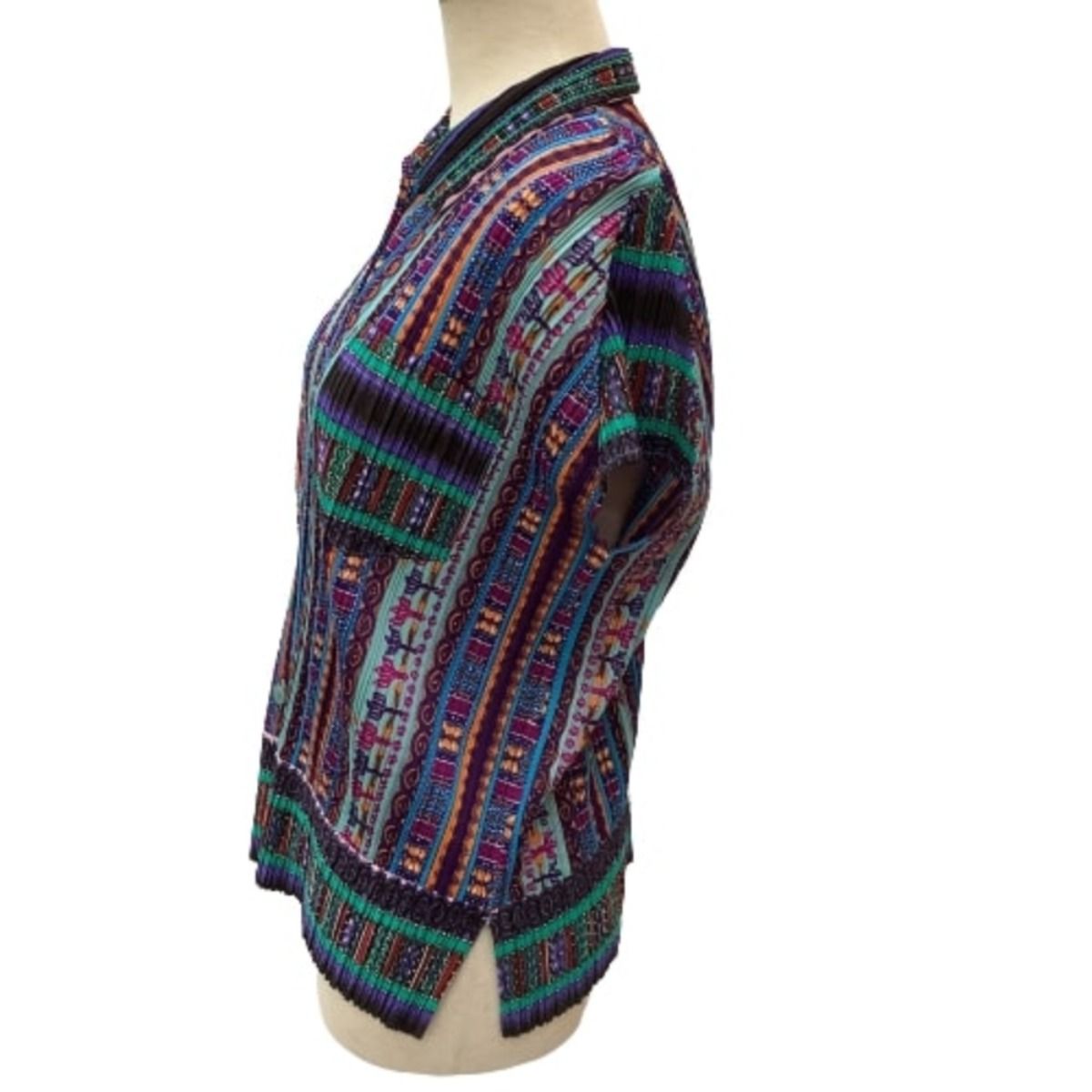 極美品✨PLEATS PLEASE イッセイミヤケ カーディガン 総柄　モザイク PLEATS PLEASE ISSEY MIYAKE - 美品 プリーツプリーズ イッセイ