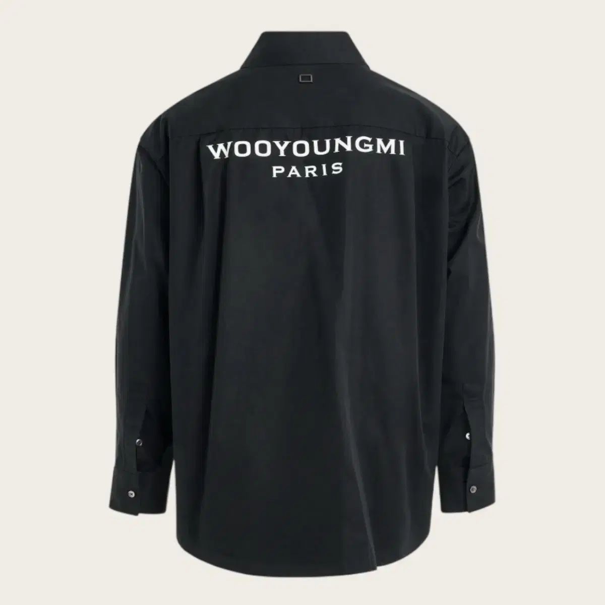 48 ／ WOOYOUNGMI(ウーヨンミ) バックロゴ 黒 シャツ ジャケット