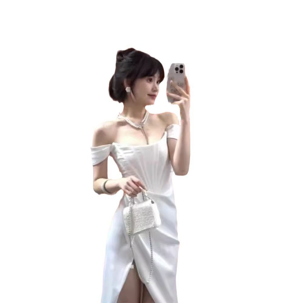オフショル レースロングドレス マーメイドライン 綺麗め 韓国 ar0094-1.jpg
