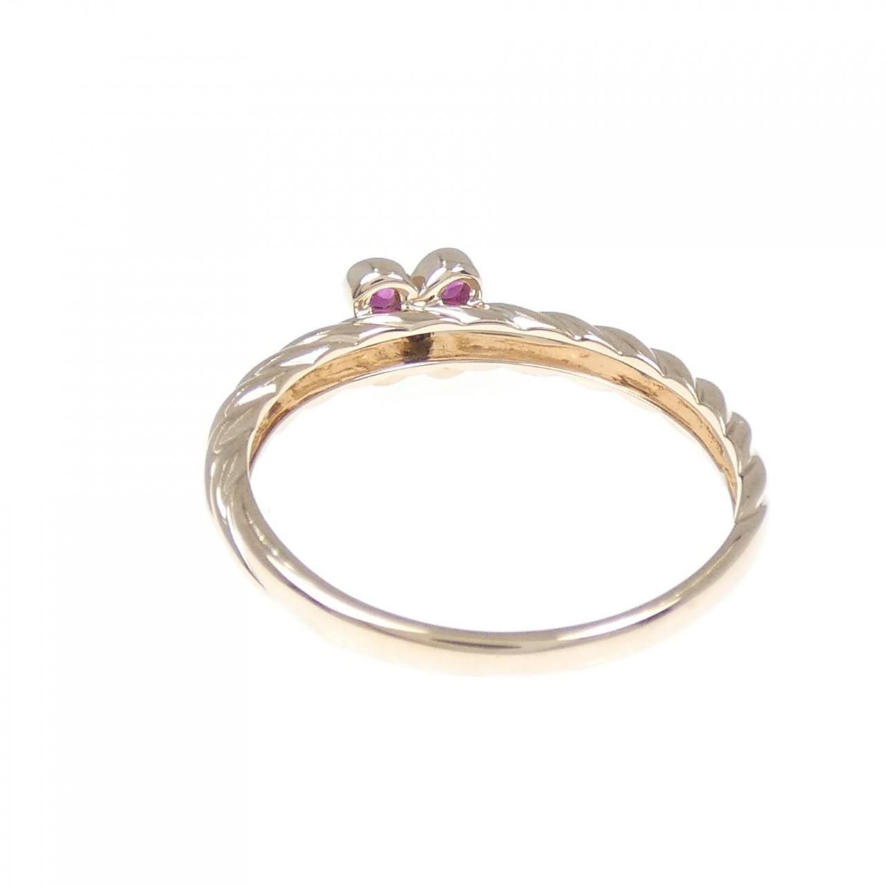 ポンテヴェキオ フラワー ルビー リング 0.20CT - メルカリ 