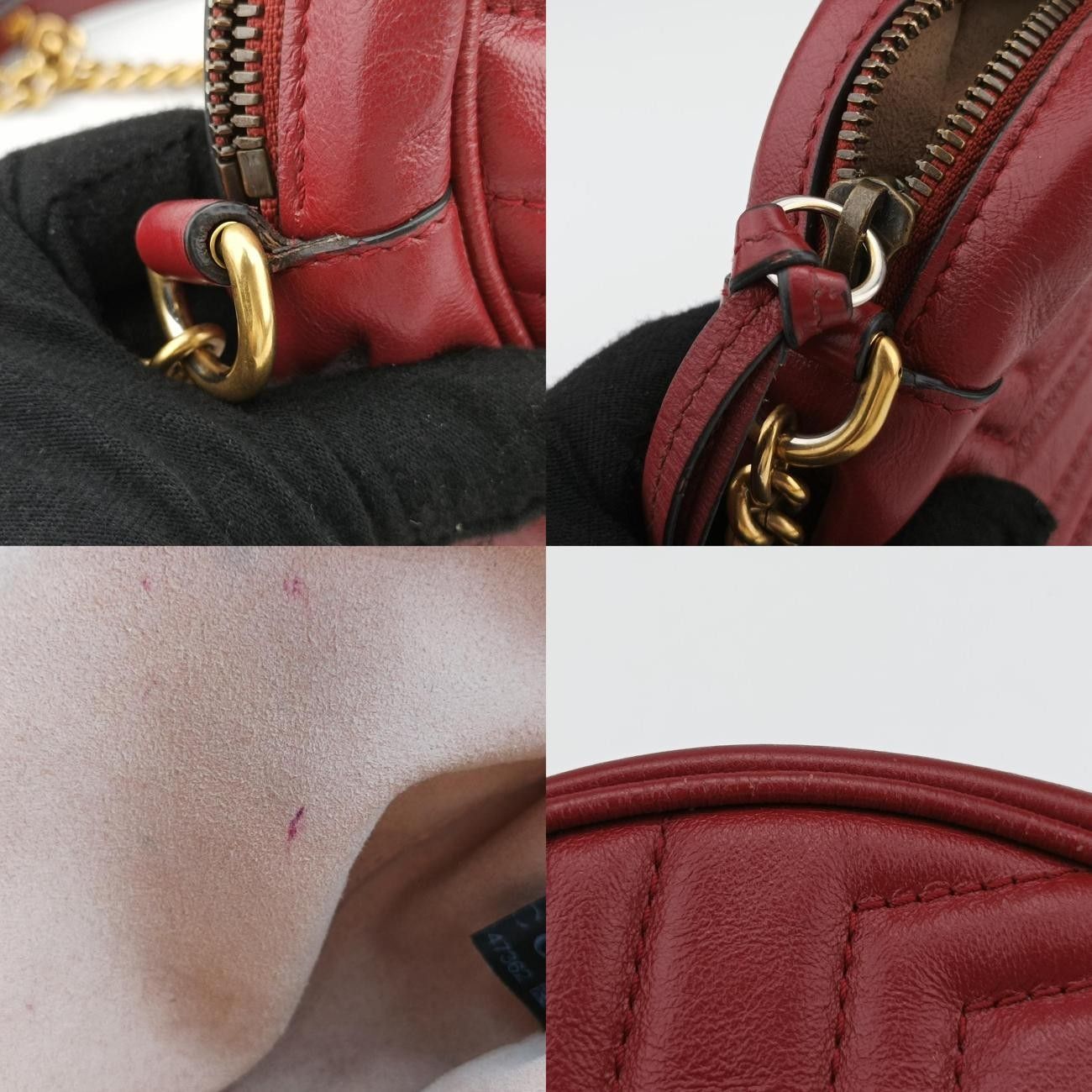 グッチGucciGGマーモントレッドレザー550154B027047362