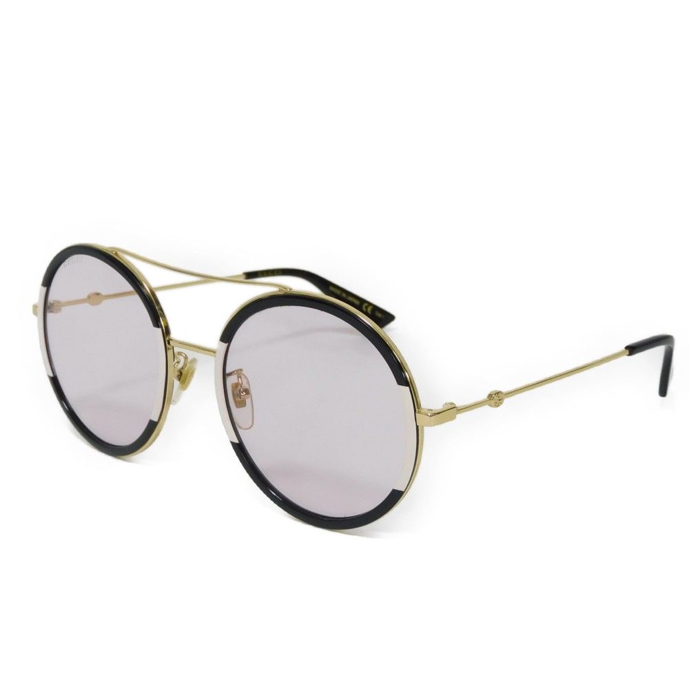 GUCCI グッチ バンブルビー ラウンド インターロッキングG ビー 蜂 アレッサンドロミケーレ アセテート クリアパープル サングラス GG0061S 006