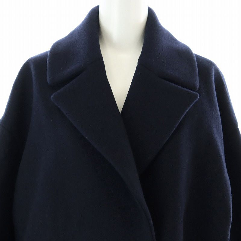 MANTECOオーバーチェスターコート ロング 36 S 紺 ネイビー（2025/02