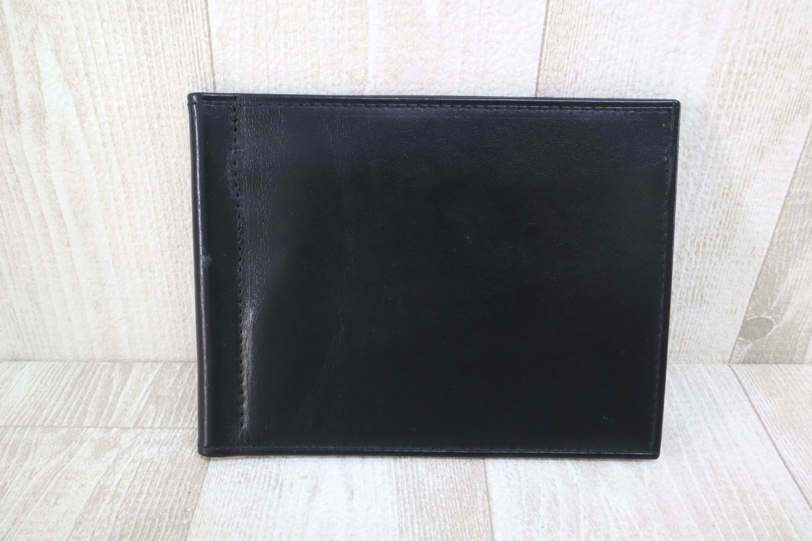 PRADA ブラックレザー マネークリップ PRADA ブラック レザー