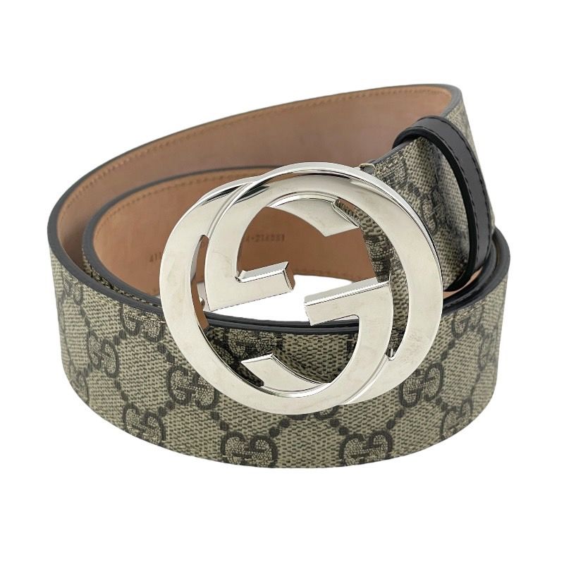GUCCI グッチ GGスプリーム 411924 ベルト メンズ インターロッキングG 85|34 214351
