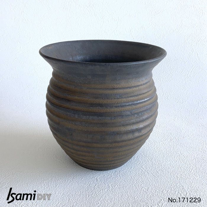 縞模様 植木鉢 5号 作家鉢 No.171229 陶芸家 【公式通販】 縞模様 植木鉢 5号 作家鉢 No.171229 陶芸家 【公式通販】