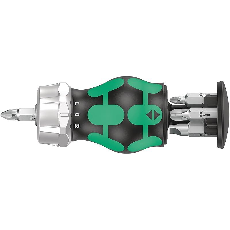 WERA ヴェラ ラチェット式 スタビードライバービットセット プラスマイナスビット6個内臓 0