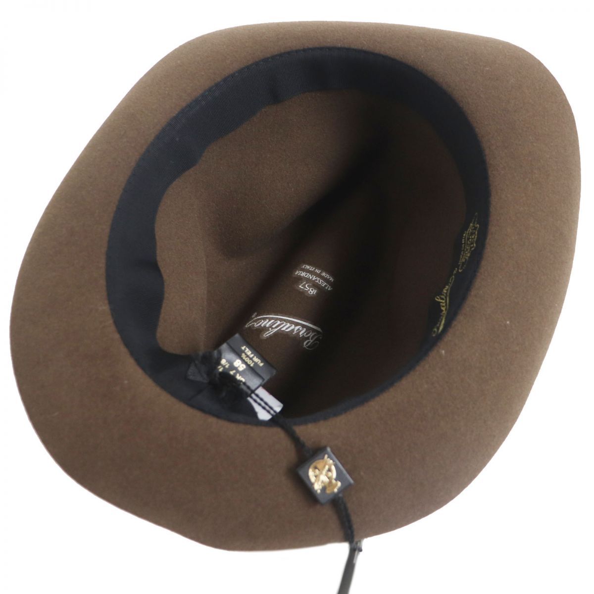 未使用品□Borsalino/ボルサリーノ ラパン ラビットファー リボン付き 