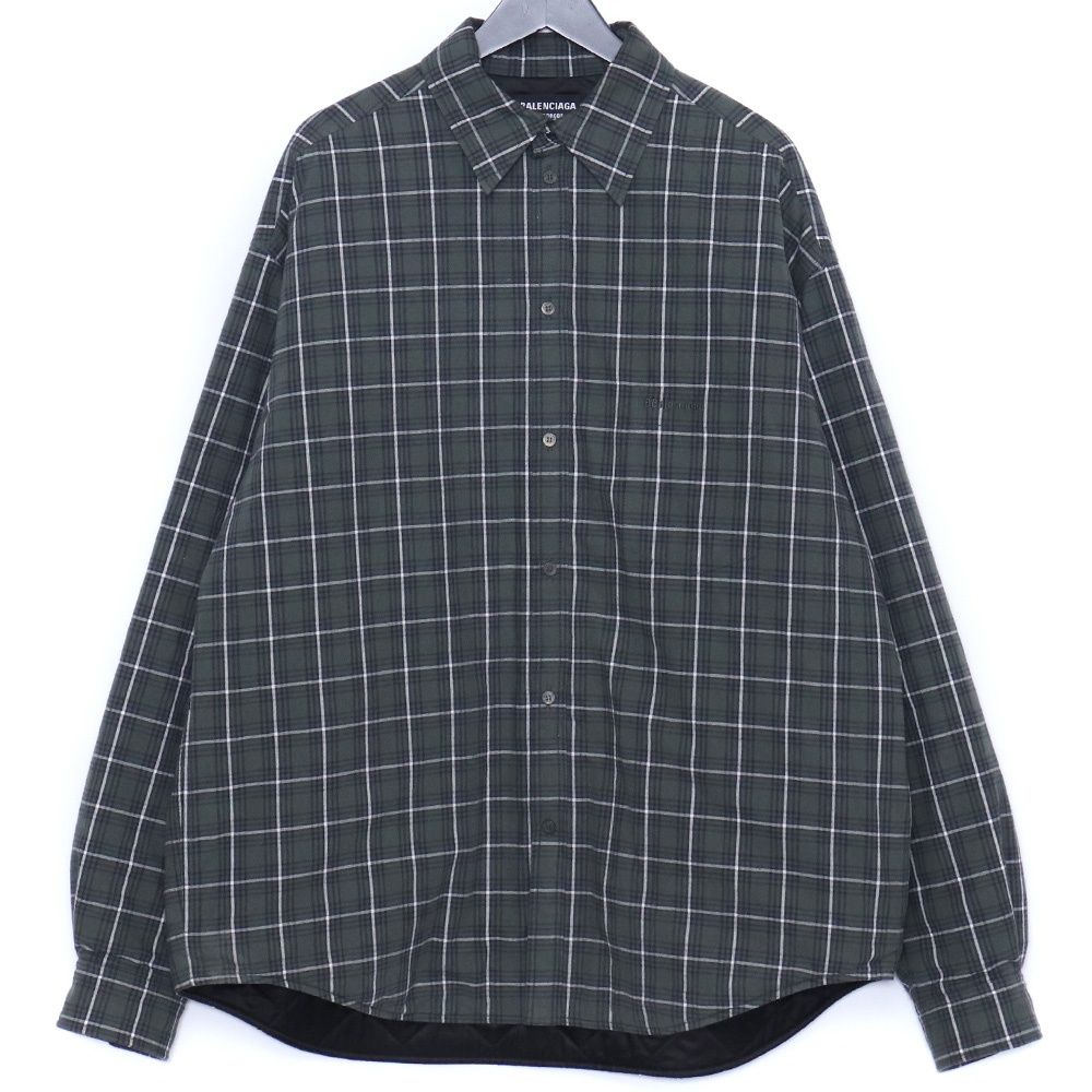 BALENCIAGA 新品未使用オーバーサイズパデッドシャツブルゾン44 BALENCIAGA 新品未使用オーバーサイズパデッドシャツブルゾン44
