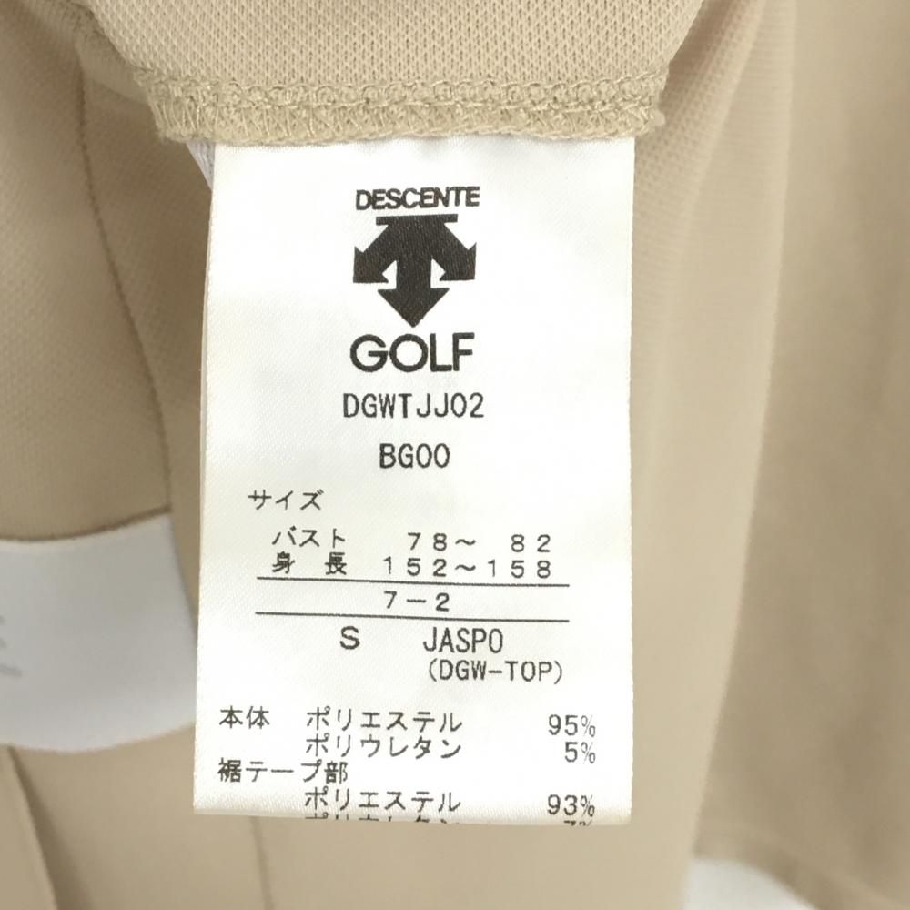 美品】デサントゴルフ ノースリーブ ポロワンピース ベージュ