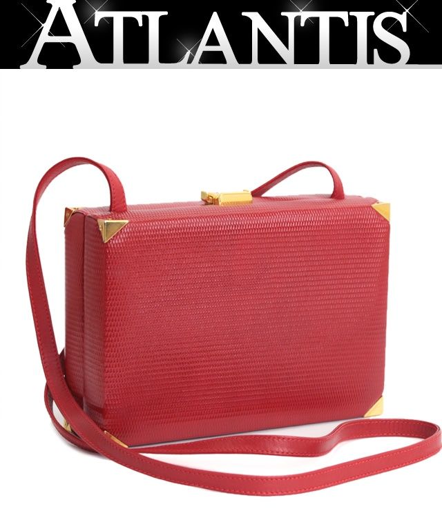 グッチ GUCCI グッチ トランク ショルダーバッグ レザー 赤 005 106 0014 71002