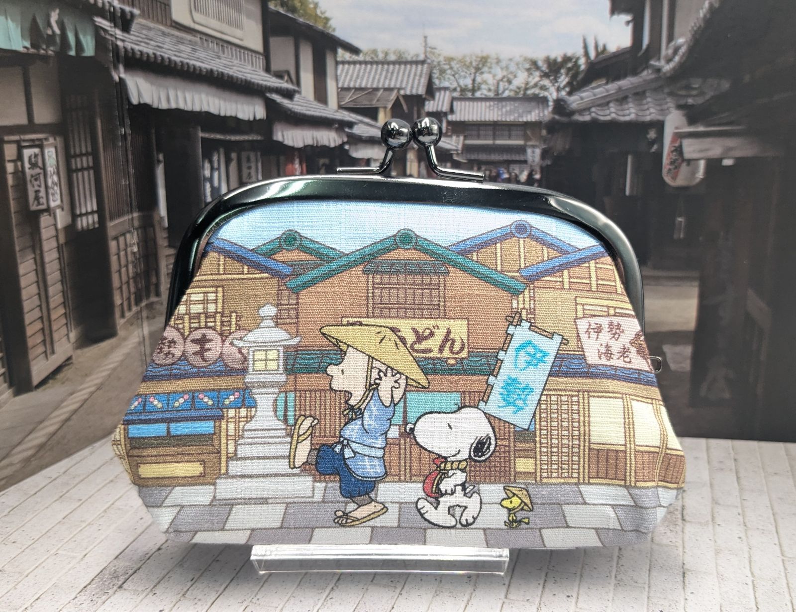 PEANUTS スヌーピー茶屋 伊勢限定 伊勢さんぽ 2.5角がま口 コイン 
